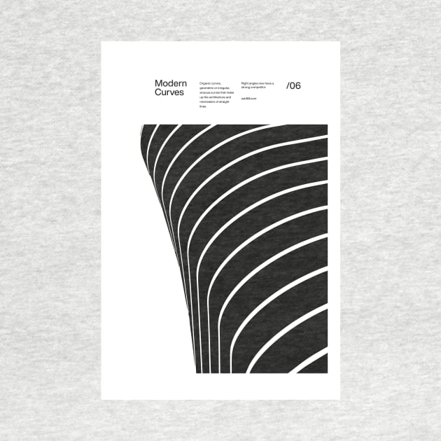 Modern Curves 06, Modern Architecture Design, minimalist Design, Modern Art, Typographic, Helvetica by sub88